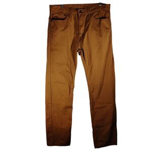 Levi's 505 jeans mens 36x34 brown straight leg stretch regular fit Strauss
